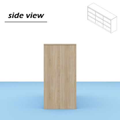 Commode d'appoint 63W à 9 tiroirs pour salon ou chambre