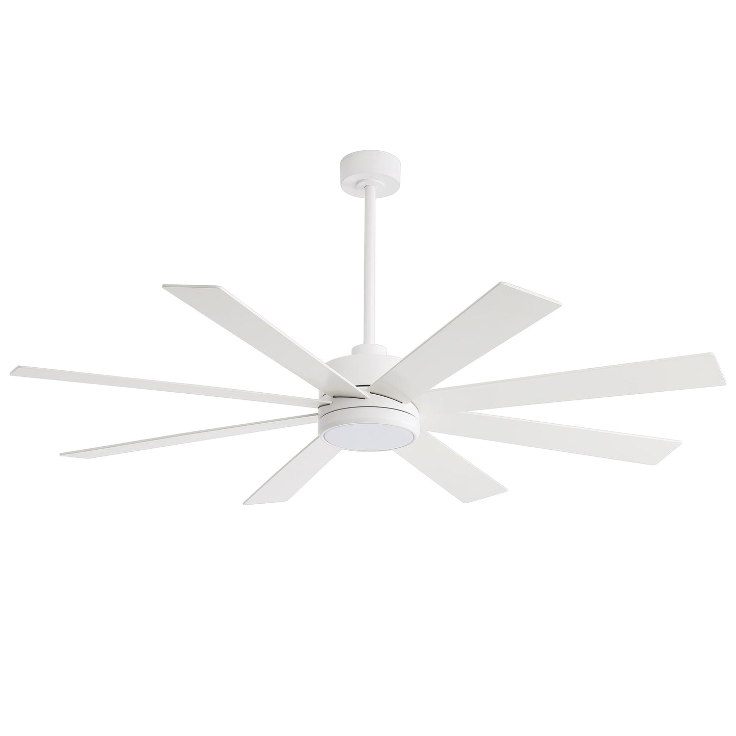 Ventilateur de plafond noir à 8 pales de 65 pouces avec éclairage LED et télécommande