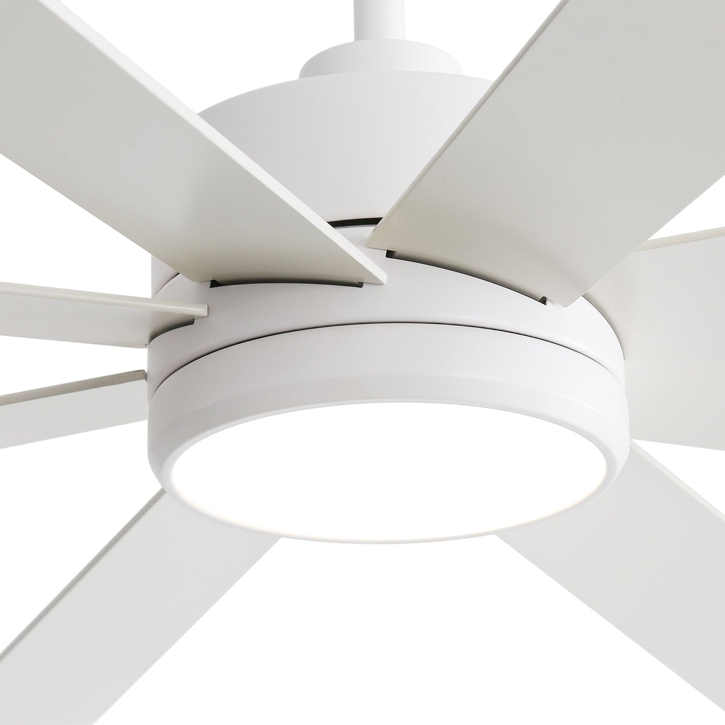 Ventilateur de plafond noir à 8 pales de 65 pouces avec éclairage LED et télécommande