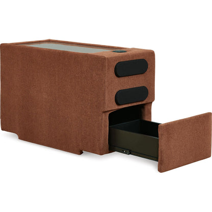 Canapé d'angle modulaire Modmax 4 pièces avec méridienne et console audio