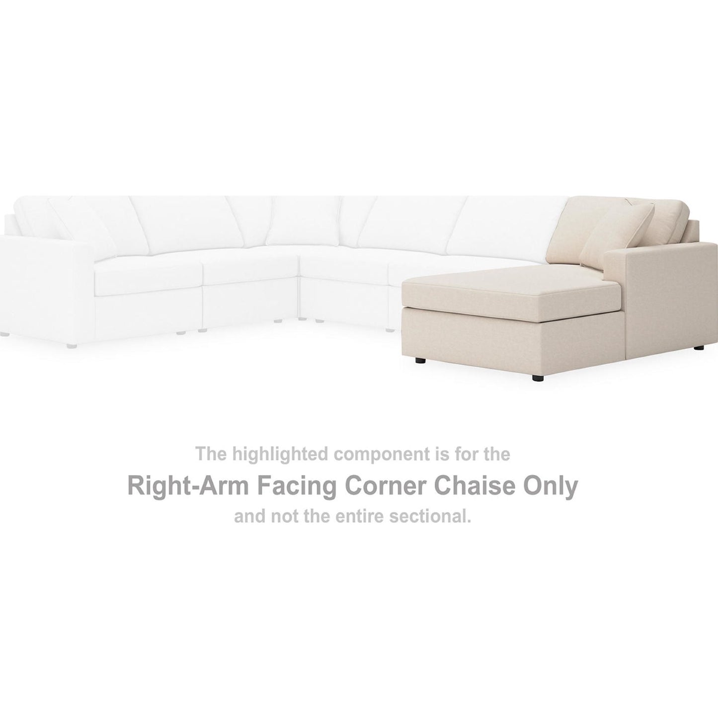 Canapé d'angle modulaire Modmax 5 pièces avec double méridienne et consoles audio