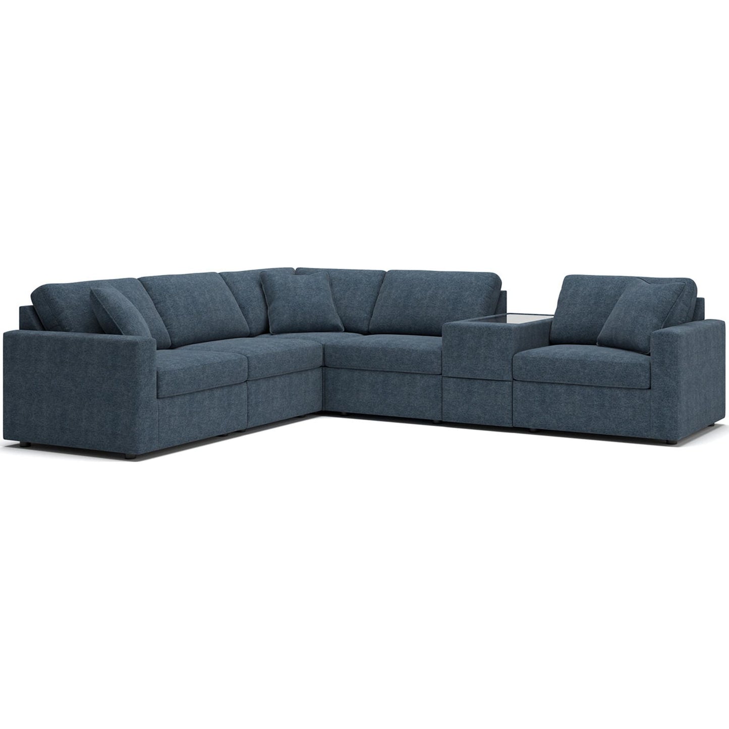 Canapé d'angle modulaire Modmax 6 pièces avec console de rangement