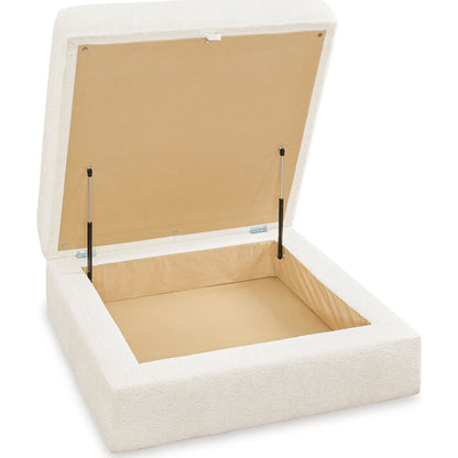 Pouf Elissa Court exclusif avec rangement