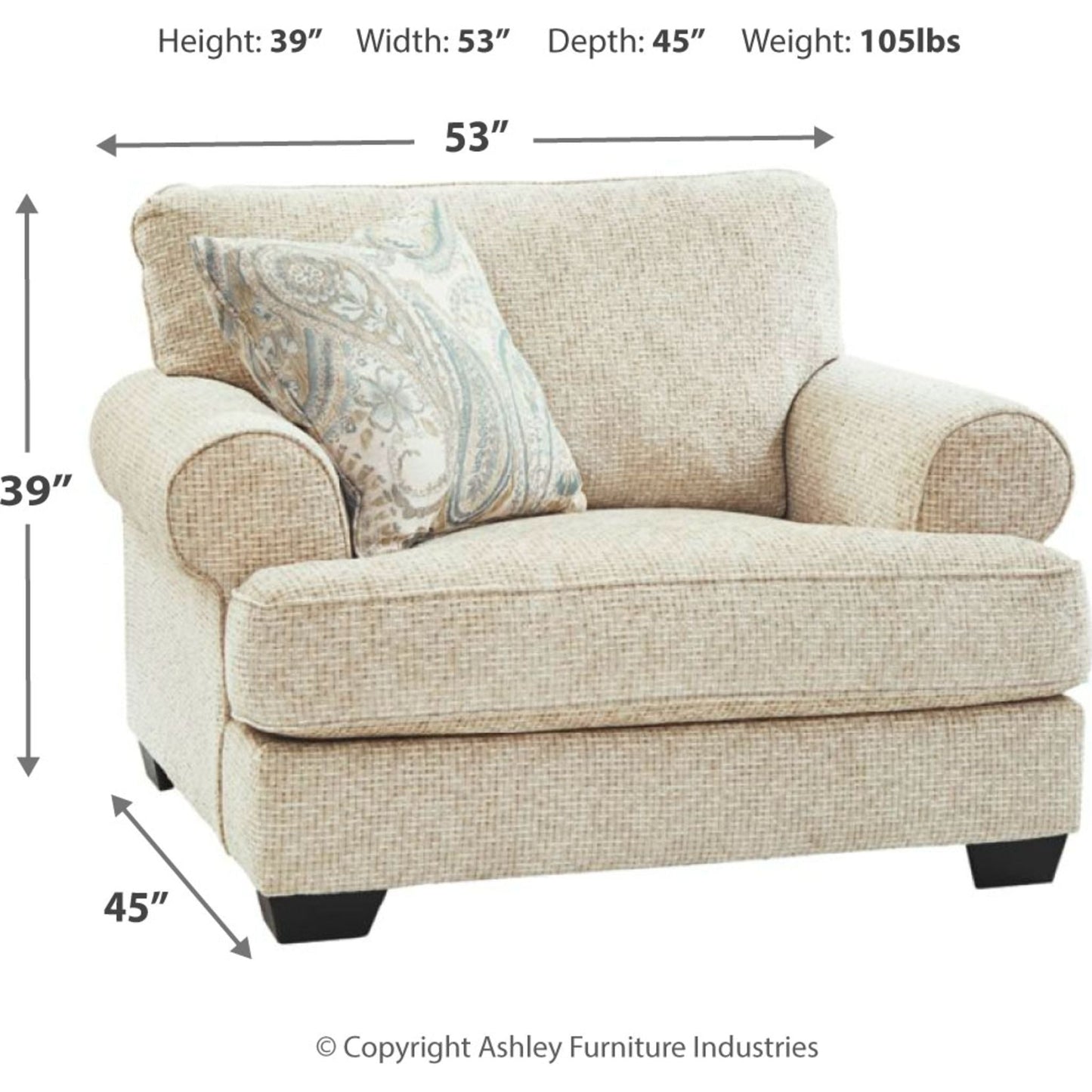 Chaise et demi exclusive Monaghan