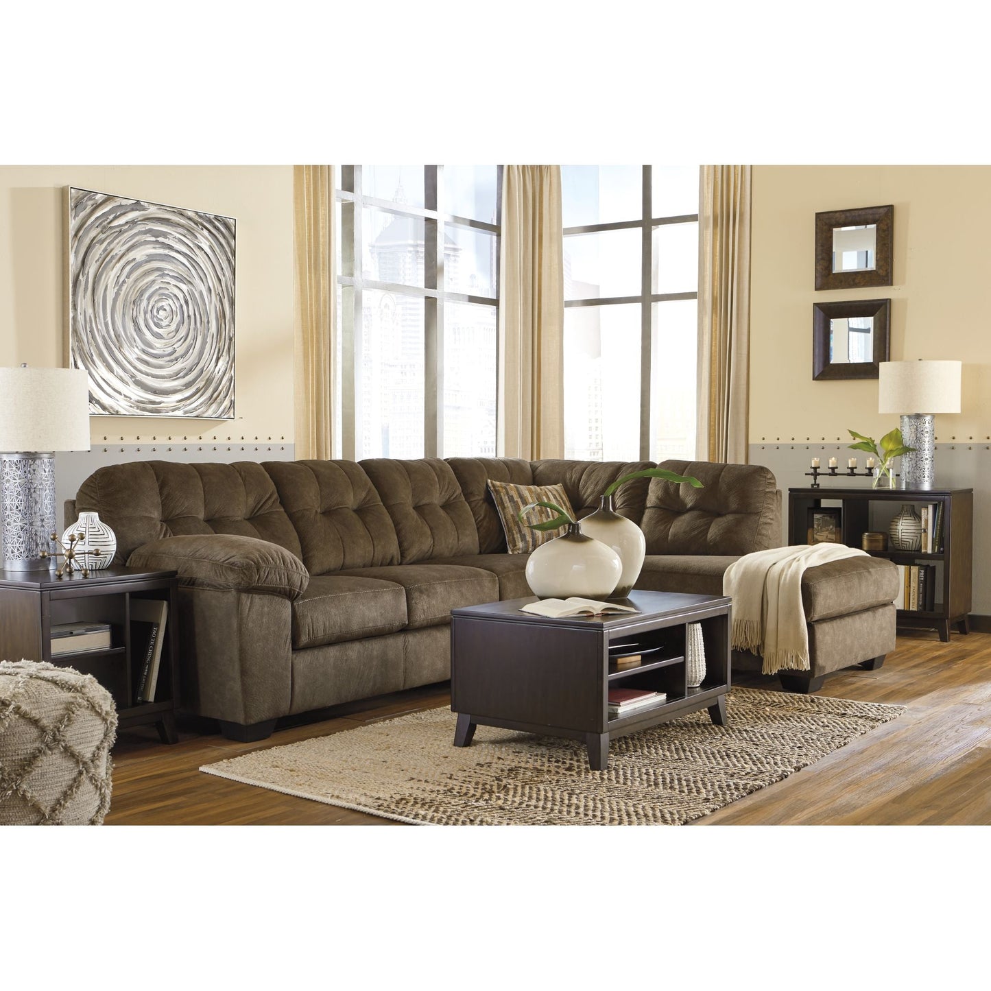 Canapé d'angle Accrington 2 pièces avec méridienne