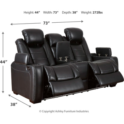 Canapé inclinable électrique Party Time avec console et appui-tête réglable