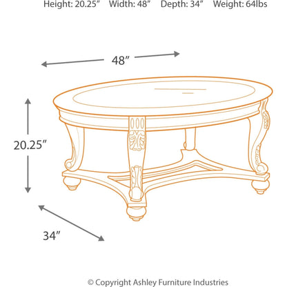 Table basse ovale Norcastle