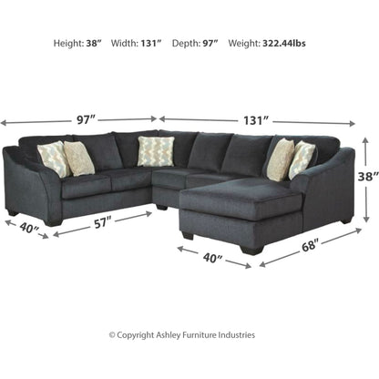 Canapé d'angle Eltmann 3 pièces