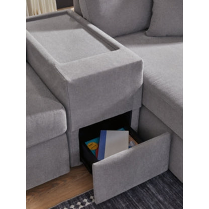 Canapé d'angle modulaire Modmax 6 pièces avec console de rangement