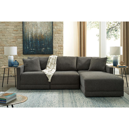 Canapé d'angle modulaire 3 pièces avec méridienne, une exclusivité Evey