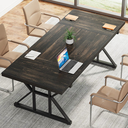 Bureau de direction de 70,8 pouces, grand bureau d'ordinateur, poste de travail