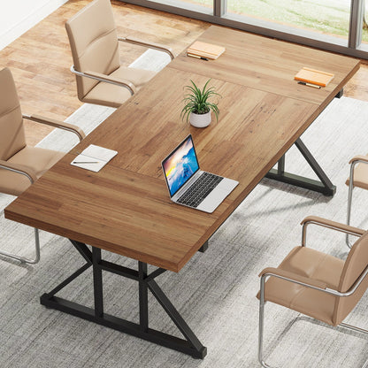 Bureau de direction de 70,8 pouces, grand bureau d'ordinateur, poste de travail