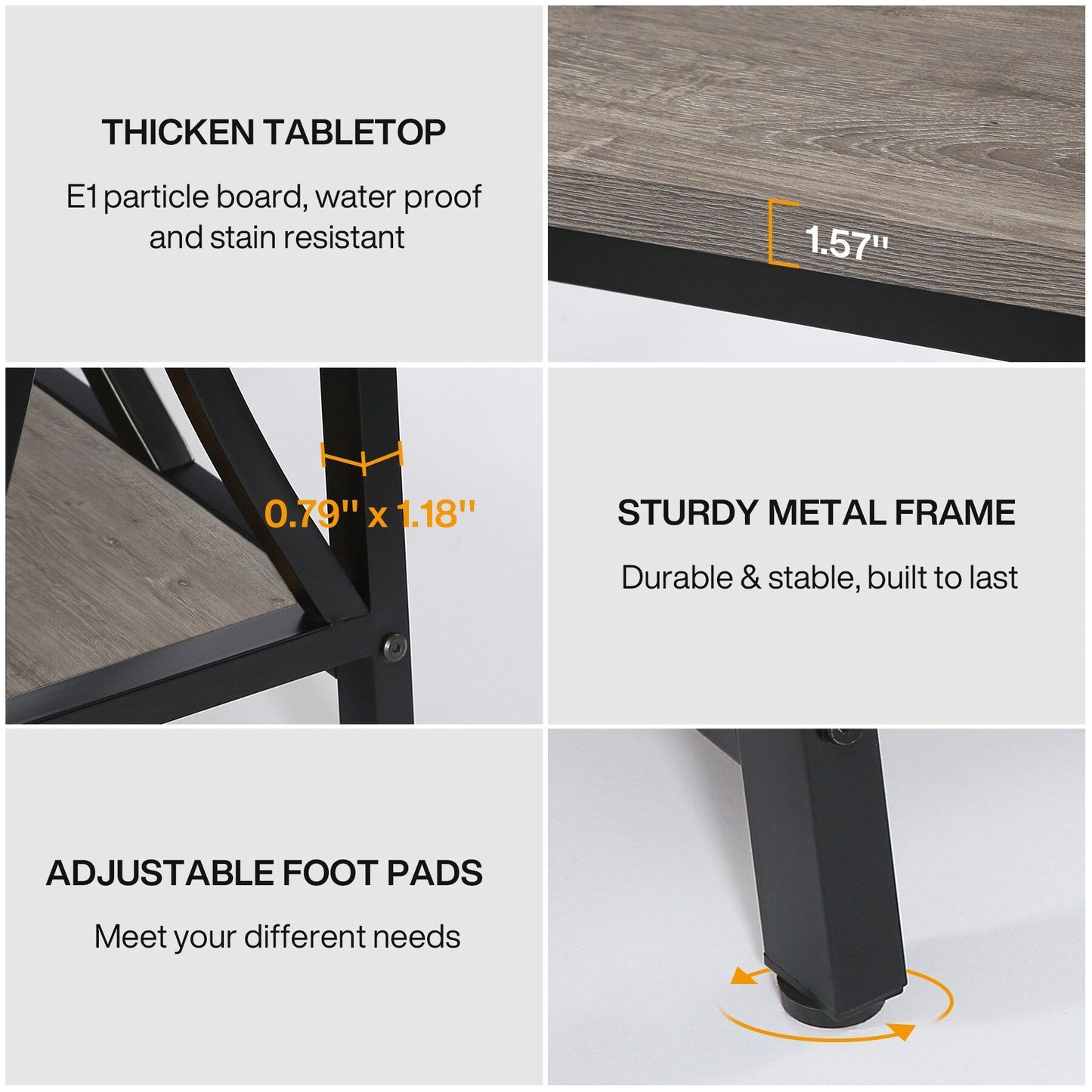 Console extra longue de 70,9 pouces, table d'appoint pour canapé de salon