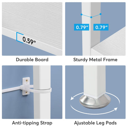Bibliothèque industrielle 71, étagère à 6 niveaux en bois brun rustique, étagères ouvertes