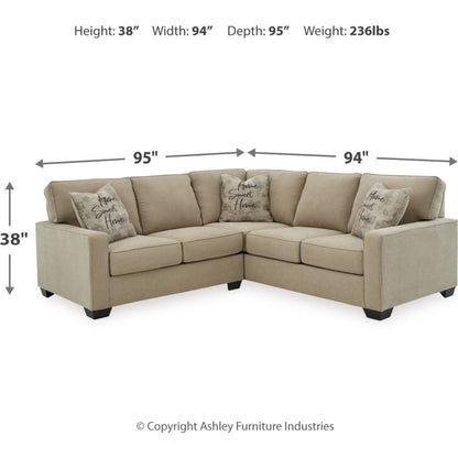 Canapé d'angle Lucina 2 pièces