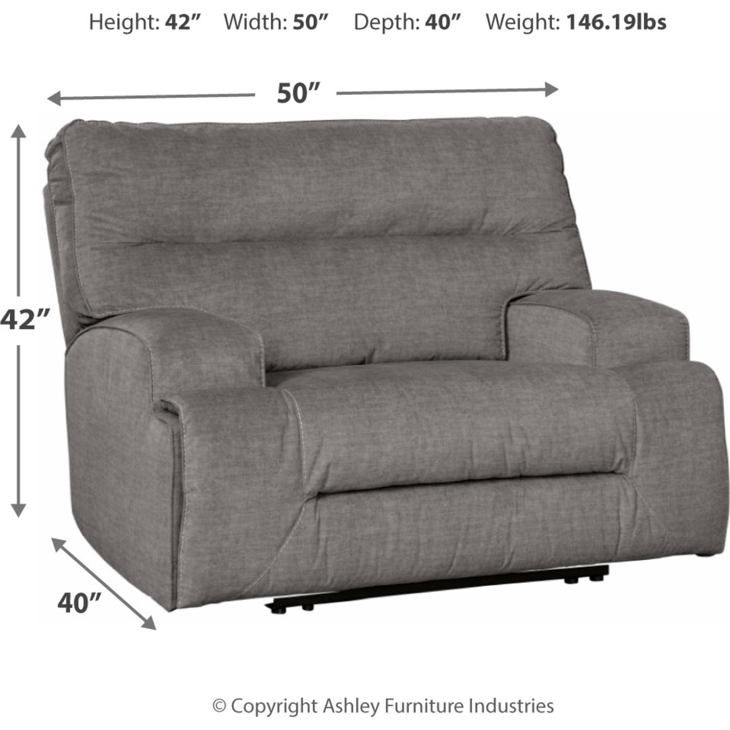 Fauteuil inclinable à siège large Coombs