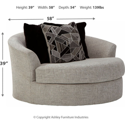 Fauteuil pivotant surdimensionné Megginson