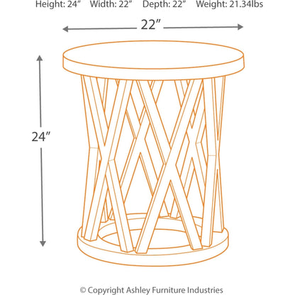 Table d'appoint ronde Sharzane
