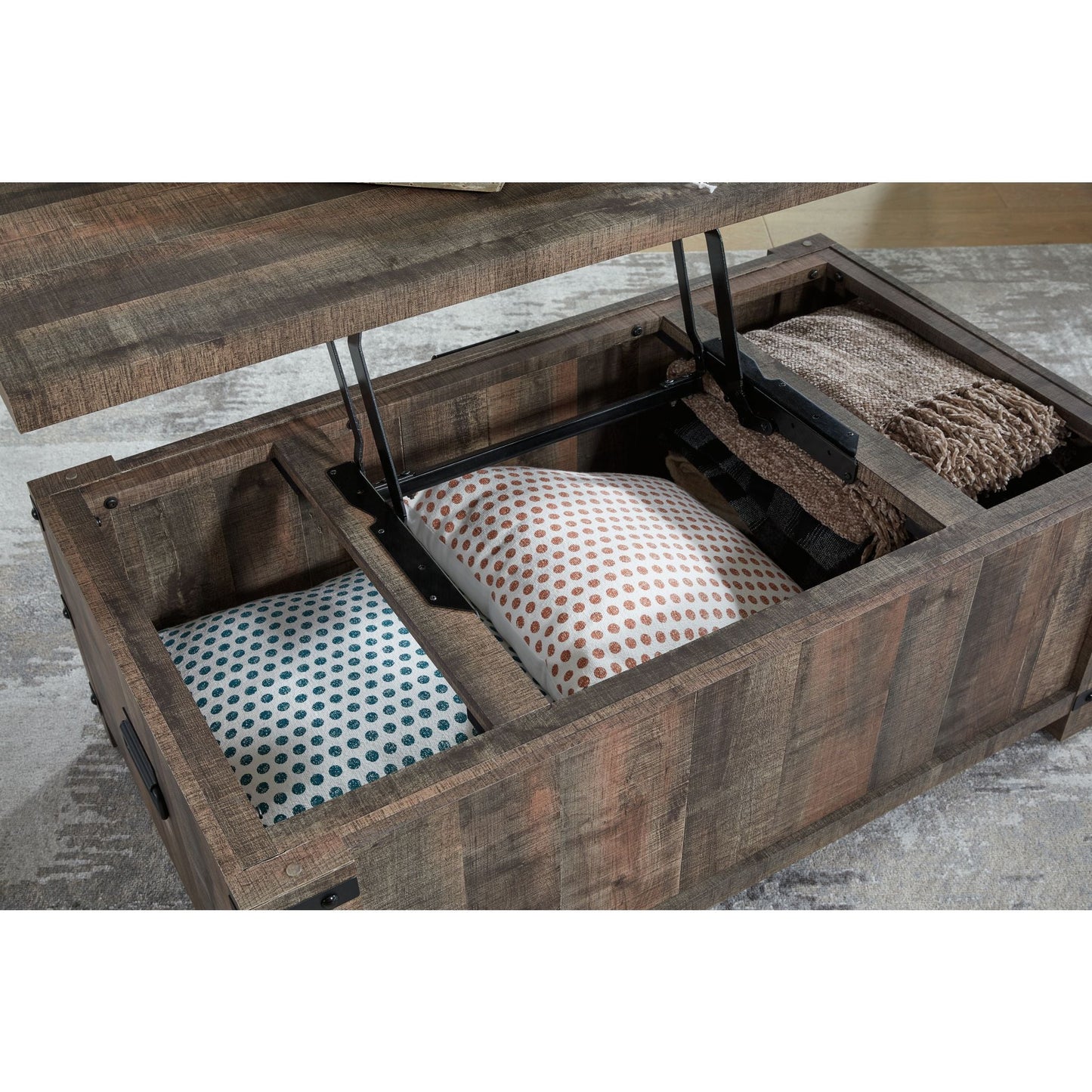 Table basse Hollum avec plateau relevable