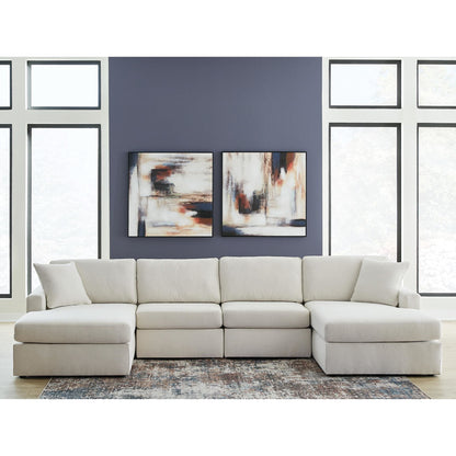 Canapé d'angle modulaire Modmax 4 pièces avec double méridienne