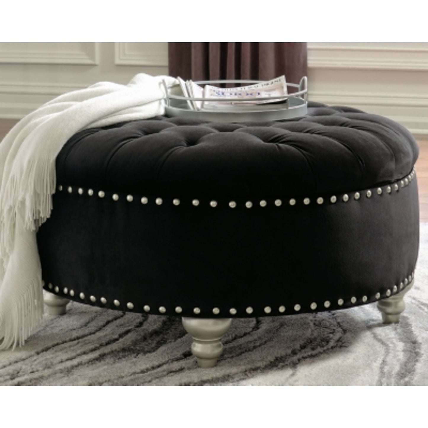 Pouf d'appoint surdimensionné Harriotte