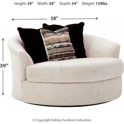 Fauteuil pivotant surdimensionné exclusif Cambri