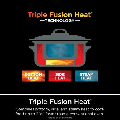 Multicuiseur de 8,5 pintes (environ 8 litres) avec mijoteuse 8 en 1, cocotte, cuiseur vapeur, couvercle en verre, cuillère intégrée et casserole allant au four jusqu'à 260 °C (500 °F).
