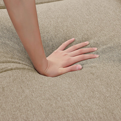 Canapé d'angle en L de 86,22 pouces avec poches de rangement latérales