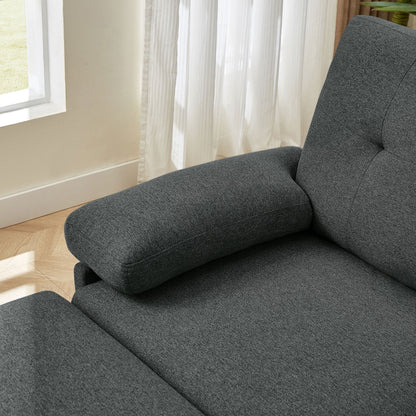 Canapé d'angle en L de 86,22 pouces avec poches de rangement latérales