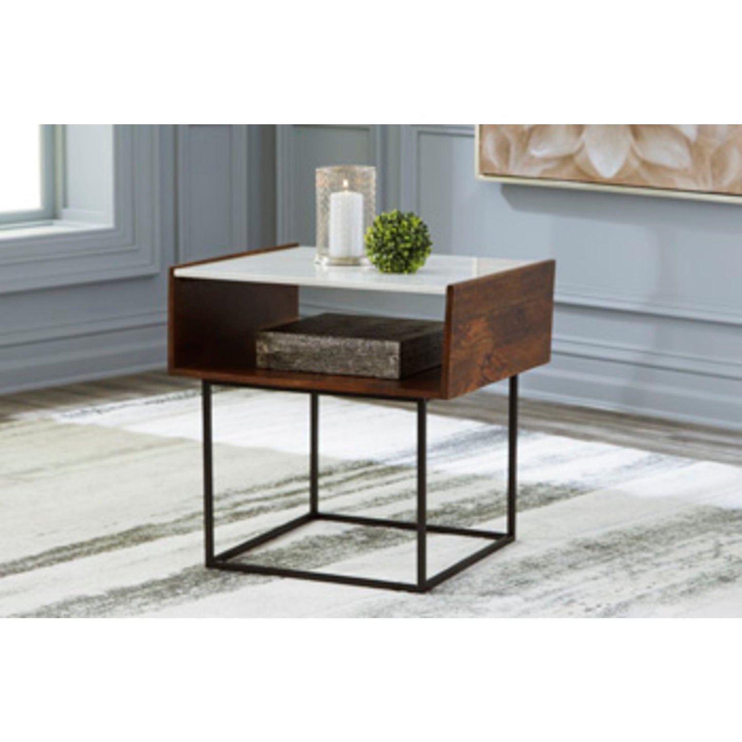 Table d'appoint rectangulaire Rusitori