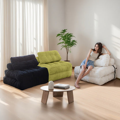 Canapé-lit pliant en velours côtelé, 8 places