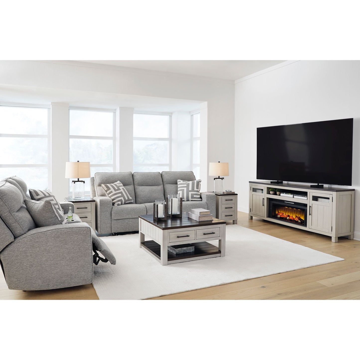 Canapé inclinable électrique exclusif Biscoe avec appui-tête réglable