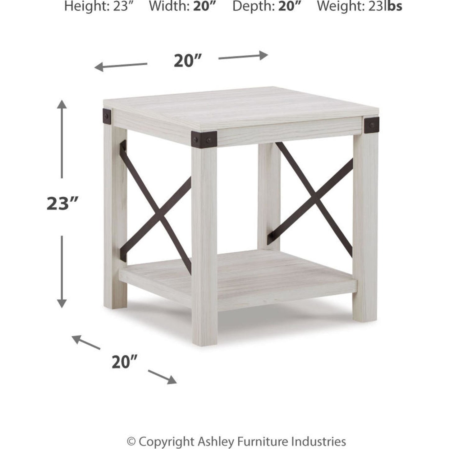 Table d'appoint carrée Bayflynn