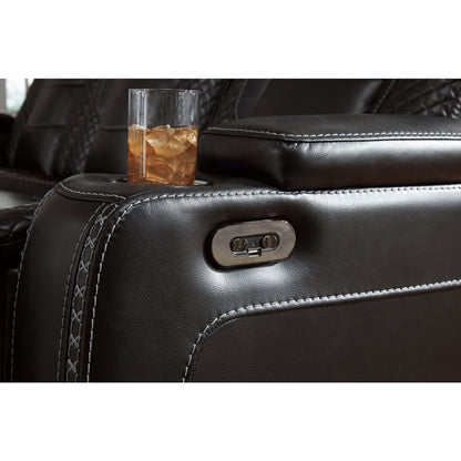 Canapé inclinable électrique Party Time avec console et appui-tête réglable