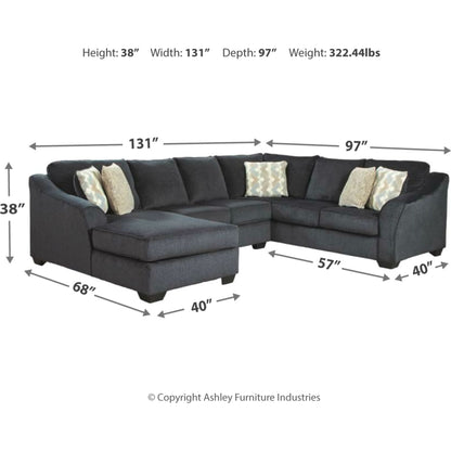 Canapé d'angle Eltmann 3 pièces