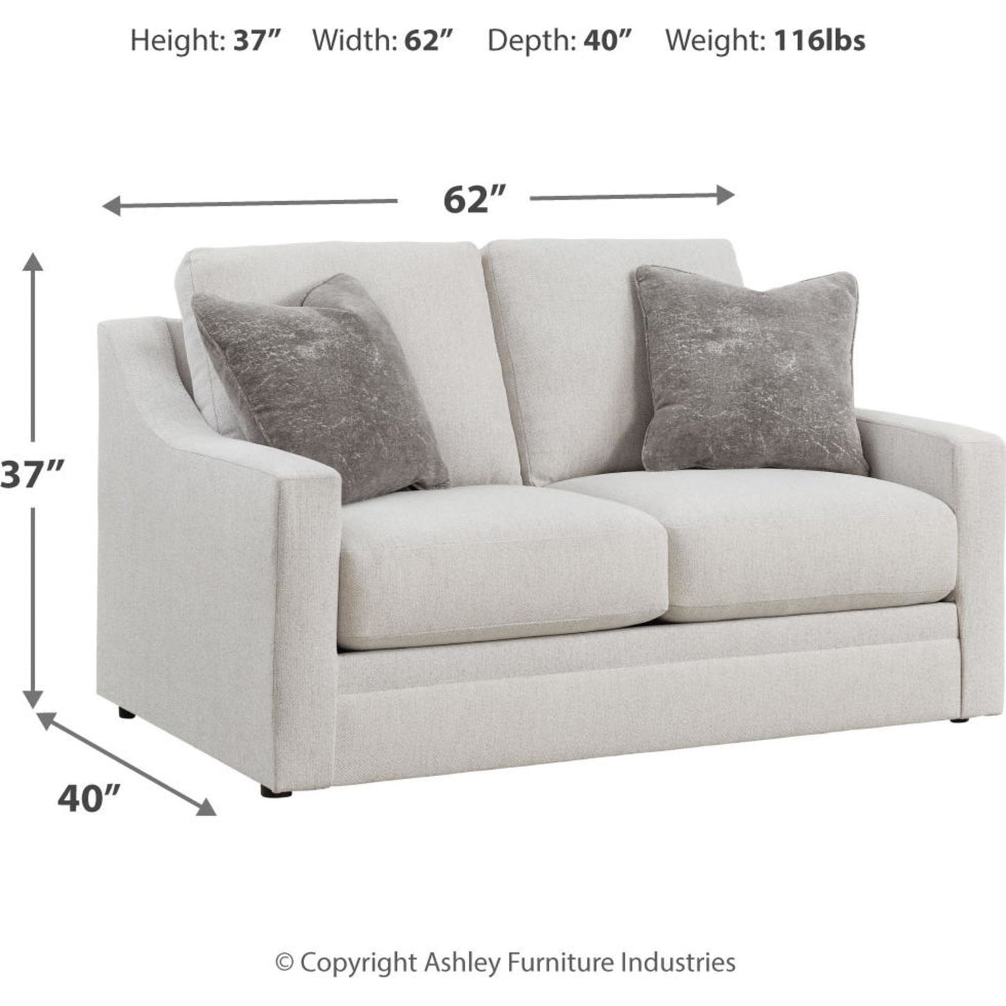 Canapé deux places exclusif Maitelynn