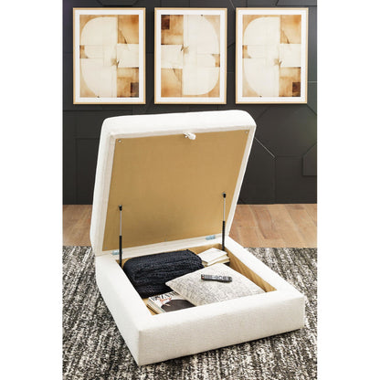 Pouf Elissa Court exclusif avec rangement