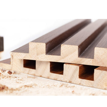 Panneau de revêtement mural en bois massif 93 po x 6 po x 0,8 po - 3 pièces + 1 pièce de finition