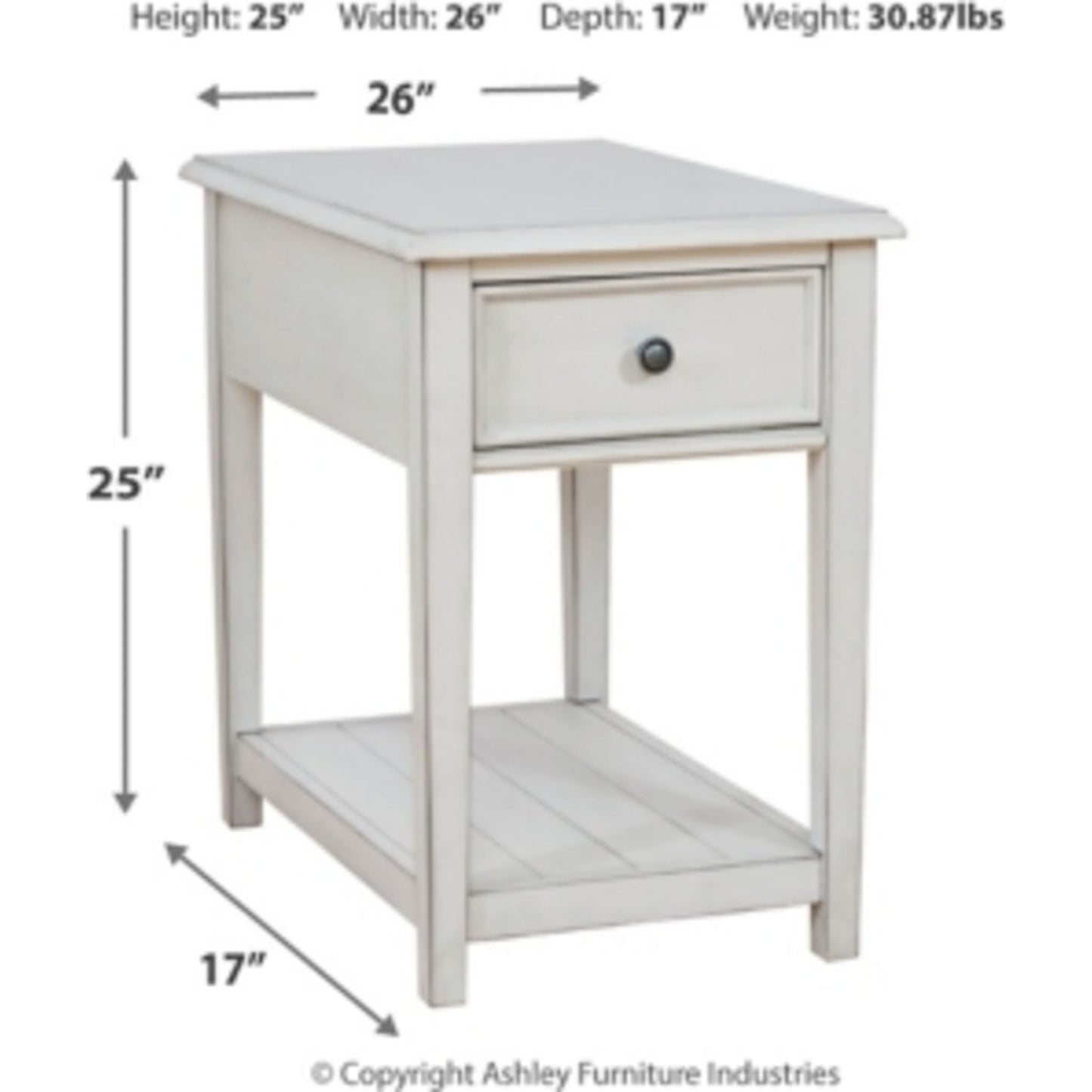 Table d'appoint rectangulaire Kanwyn
