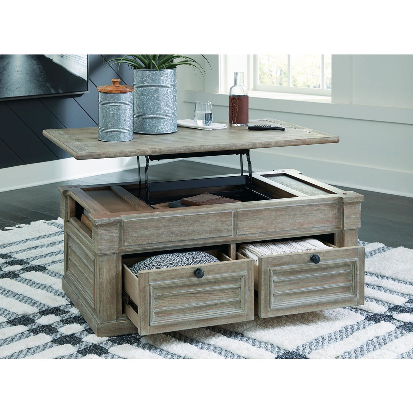 Table basse Moreshire avec plateau relevable