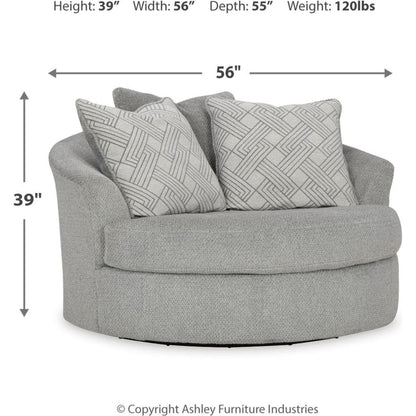 Fauteuil pivotant surdimensionné Casselbury