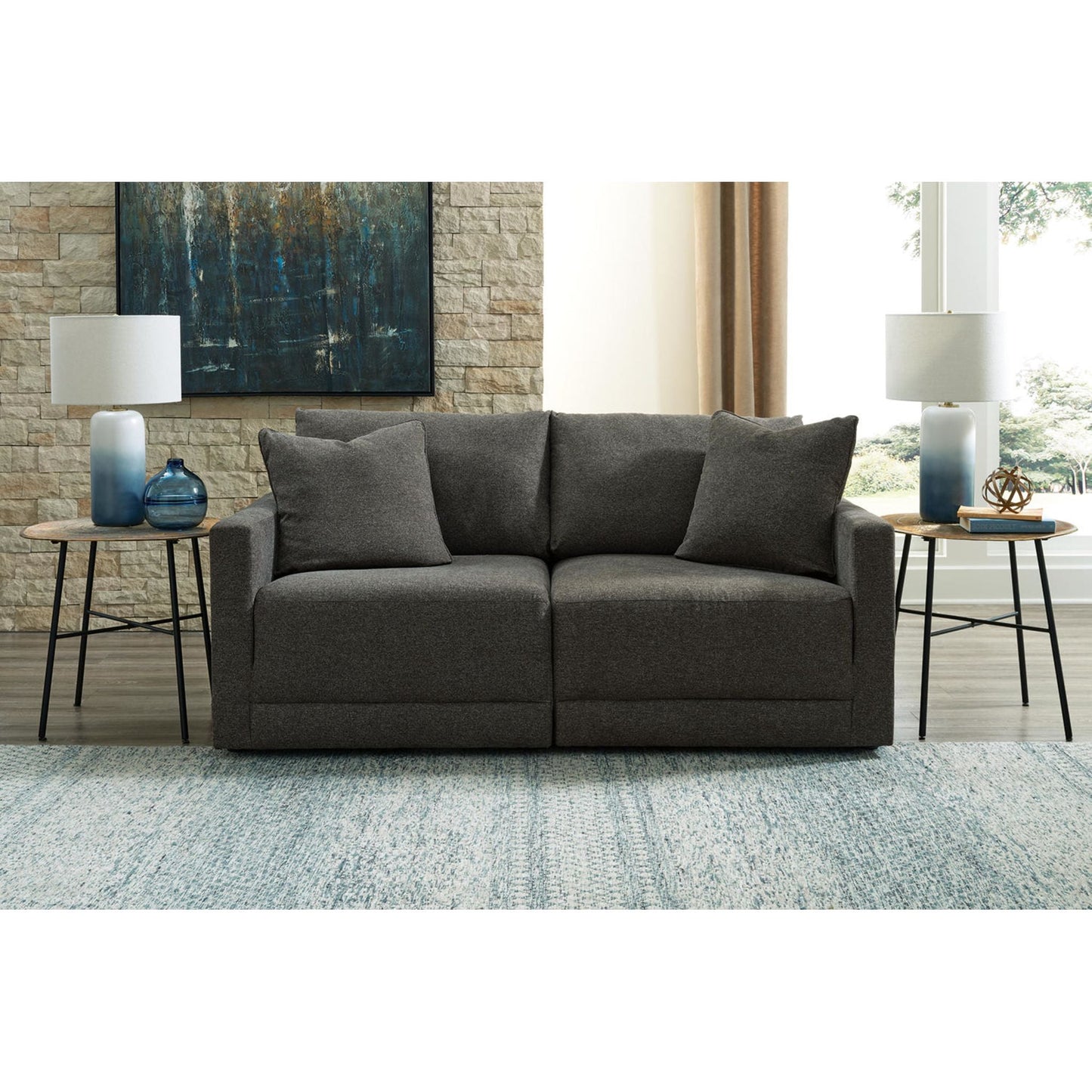 Canapé d'angle modulaire 2 pièces exclusif Evey