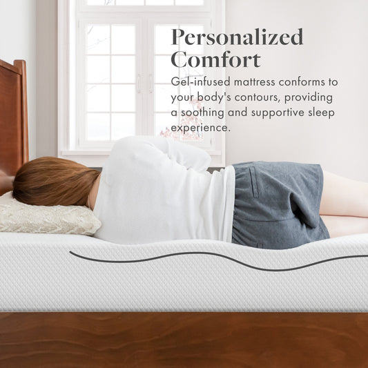 Matelas SoftNest Rejuv Collection de 15 cm en mousse à mémoire de forme et gel de qualité supérieure