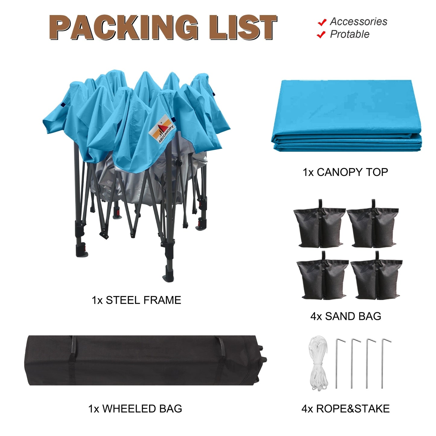 ABCCANOPY Tente-auvent résistante et facile à monter, tente d'extérieur