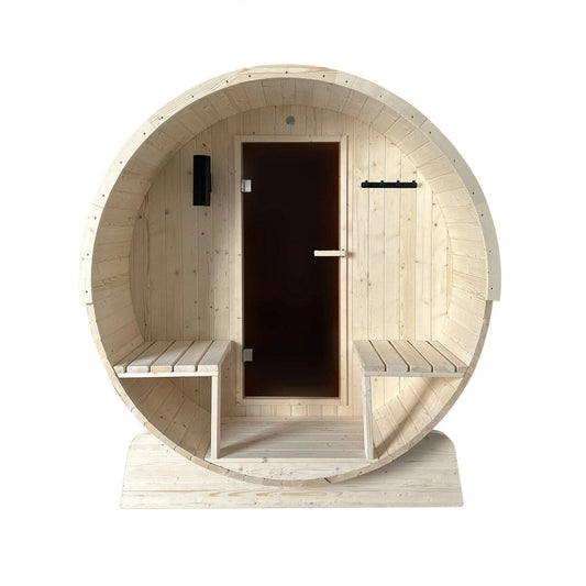 Sauna ALEKO 6-8 personnes en pin blanc de Finlande avec chauffage électrique homologué UL - 224 cm (L) x 185 cm (l) x 201 cm (H)