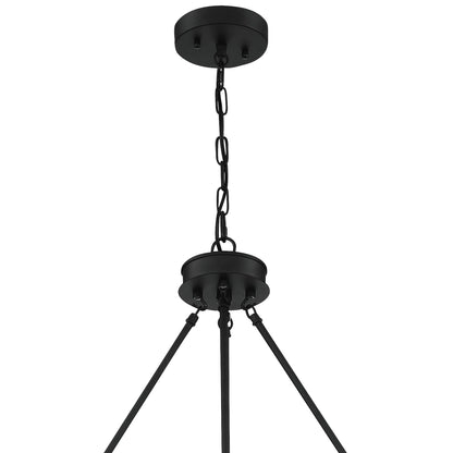 Lustre Acroma style ferme à 12 lumières, forme roue de chariot, 101,6 cm (40 po), homologué UL - 101,6 cm (40 po) de profondeur x 350 cm (138 po) de hauteur