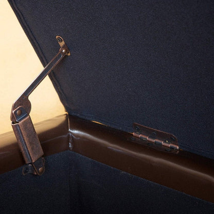 Banc coffre de rangement en cuir reconstitué Adeco 50