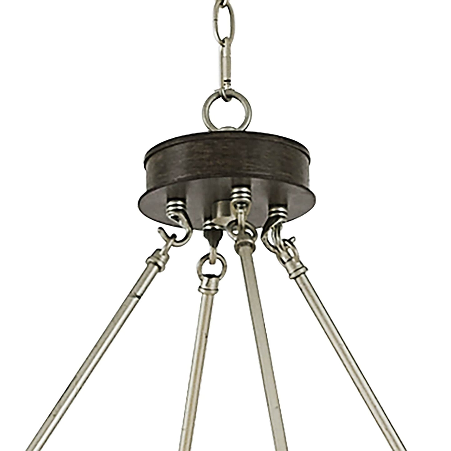 Lustre Acroma style ferme à 12 lumières, forme roue de chariot, 101,6 cm (40 po), homologué UL - 101,6 cm (40 po) de profondeur x 350 cm (138 po) de hauteur