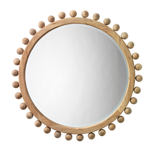 Miroir rond en bois naturel Alden Décor Orion