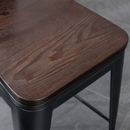 Tabourets de bar style ferme Andeworld, ensemble de 4 tabourets de bar hauteur comptoir - Lot de 4